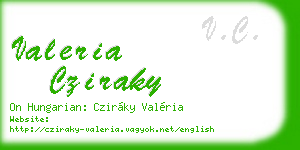valeria cziraky business card