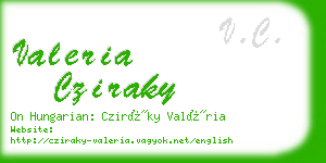 valeria cziraky business card